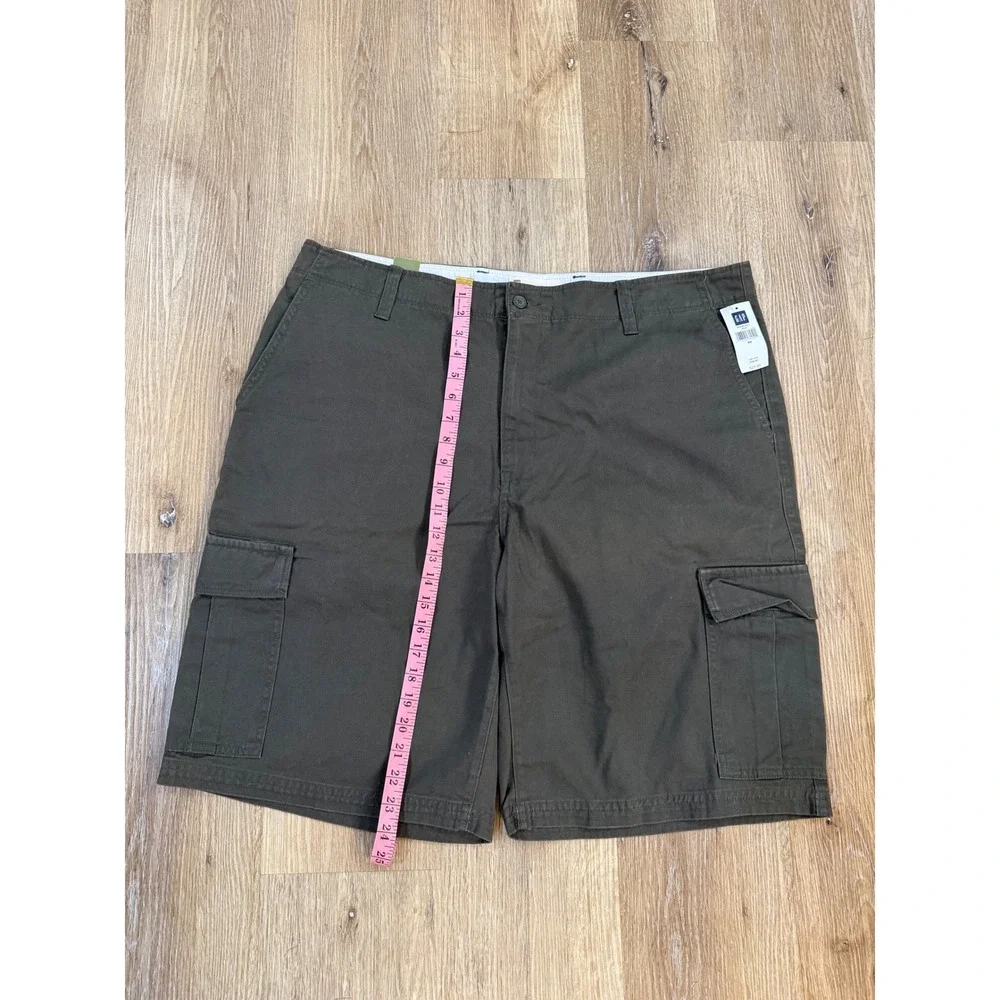 Gap Rugged Short Cargo Mens 40 Olive Green Cotton Twill Hiking Outdoor Utility